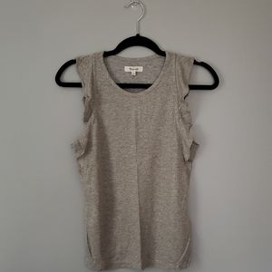 Madewell NWT Sleeveless Ruffle Top